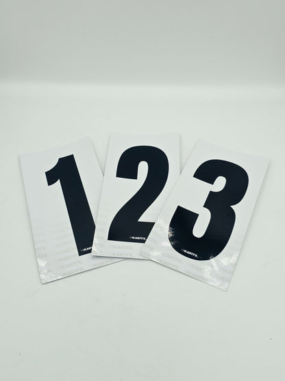 Kart Number Stickers