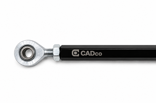 Black Hex Steering Arm with Rose Joints