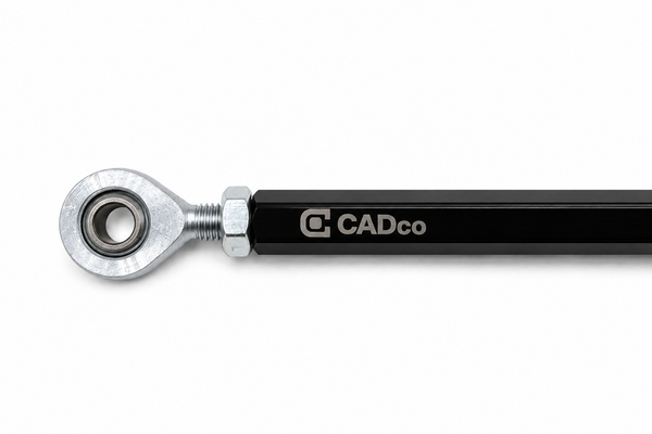 Black Hex Steering Arm with Rose Joints