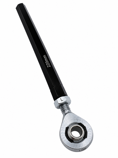 Black Hex Steering Arm with Rose Joints