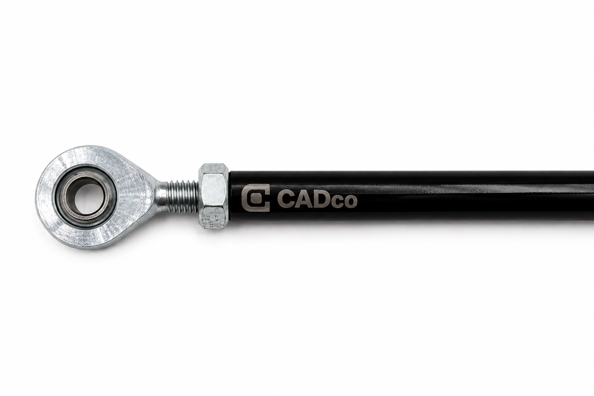 Round Black Steering Arm with Rose Joints